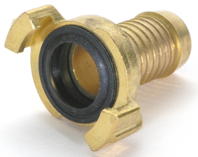 Click to enlarge - Geeka type couplings for water and low compressed air use, agriculture and horticulture. Made from hot pressed brass and forgings.